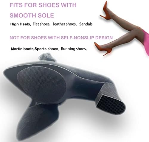 Durable black shoe sole grips for men and women's formal footwear.
