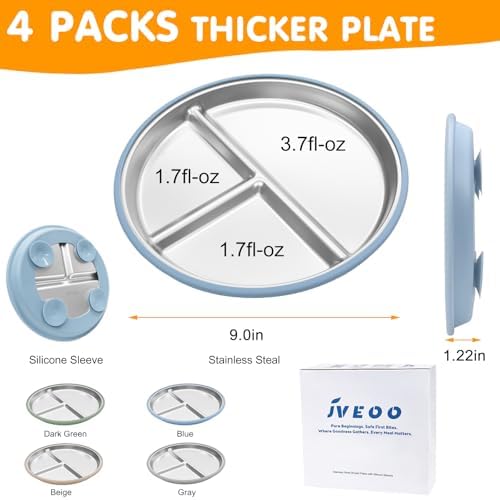 Side profile of Jveoo suction plate on high chair tray