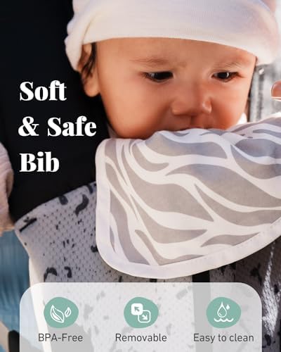 Ergonomic hip seat detail for Momtory toddler carrier