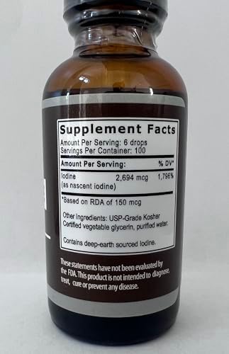 Complete packaging view of the USA sourced Envy Deal Nascent Iodine 1 fluid ounce dietary supplement for Indian consumers.