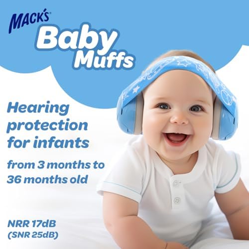 Mack's Baby Muffs adjustable elastic headband detail