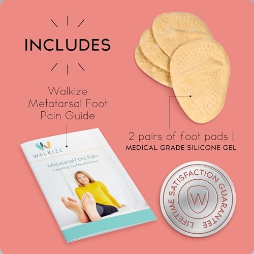 Walkize foot pads packaging showing two pairs of reusable forefoot inserts.