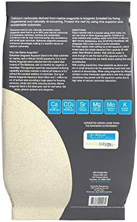 Side profile of 20lb Aqua Natural packaging for reef tanks