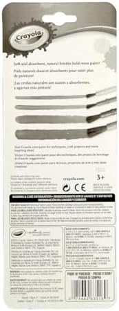 Crayola multicolored plastic handle paintbrushes for watercolor and acrylic painting