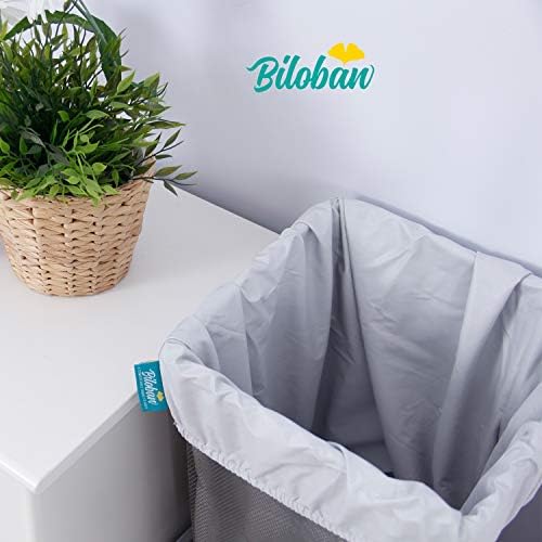 Folded Biloban reusable diaper pail liners showing fabric quality