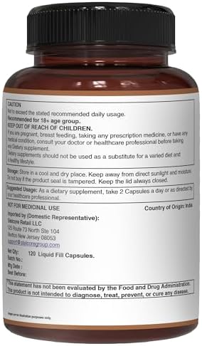 Pure Nutrition International flaxseed oil 1000mg bottle showing alpha linolenic acid content details.