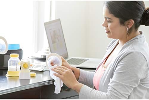 Medela individually wrapped hygienic breast pump wipes for portable cleaning