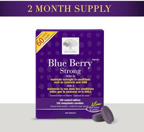 New Nordic Blue Berry eye vitamin box for vision health
