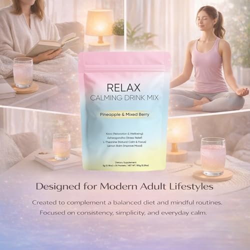 Unboxing view of the authentic USA imported 30 packet calming supplement box.