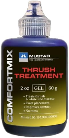 Mustad ComfortMix Thrush Treatment bottle for horse hoof care