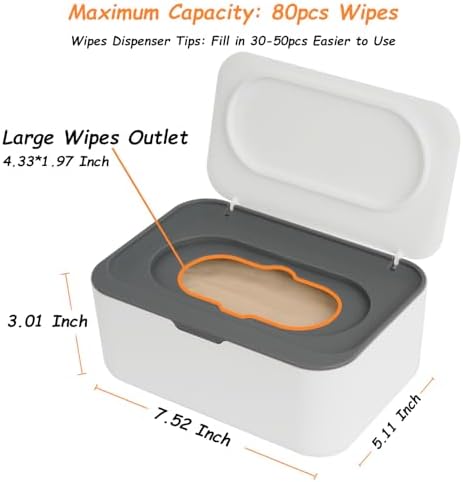 Top view of Seposeve wet wipe storage box grey