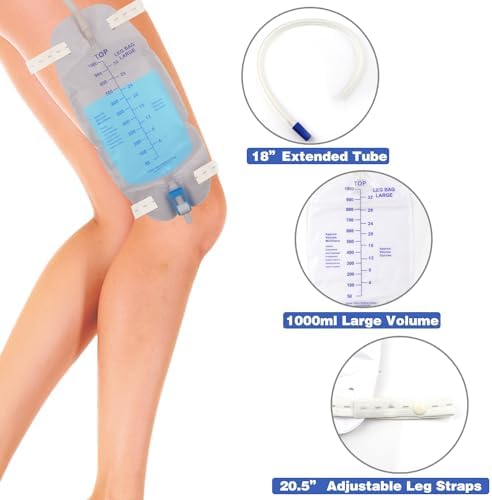 Close up of Easy-Tap flip drain valve on urinary leg bag