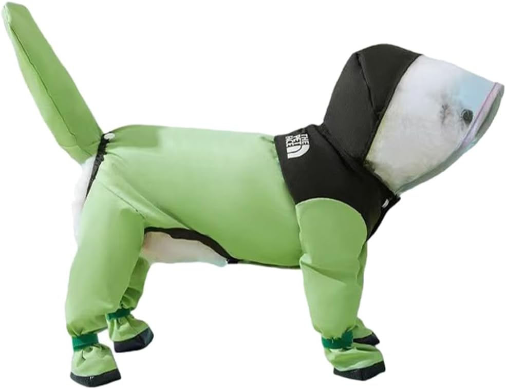 Lightweight breathable waterproof dog suit protecting paws from mud