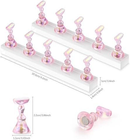 Professional nail painting stand with adhesive tape