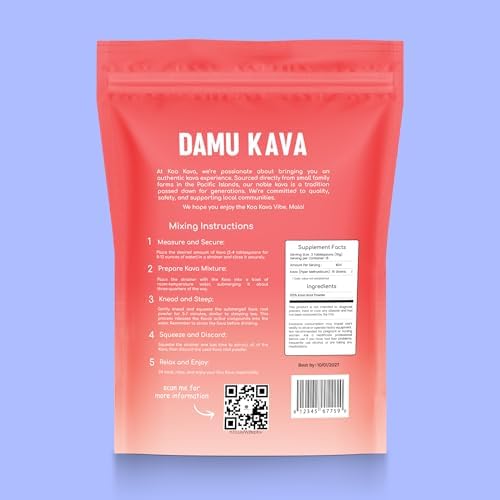 Koa Kava Damu 100 percent noble traditional kava powder product display