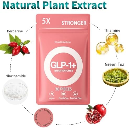 Clear transdermal weight management patch applied discretely on a person's upper arm