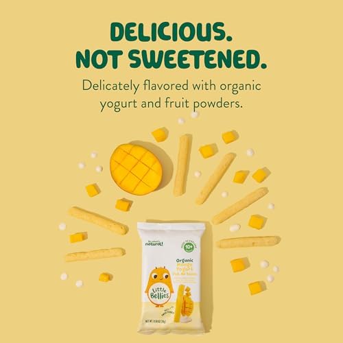 Authentic USA imported Little Bellies organic yogurt sticks package components layout