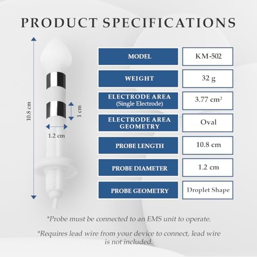 Authentic K-fit KM-502 packaging and electrode probe for muscle stimulation.
