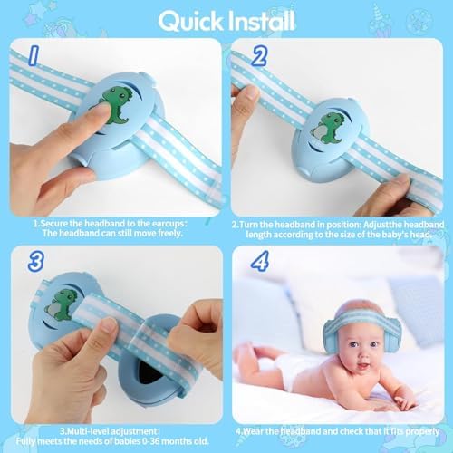Travel-ready noise cancelling headphones for toddlers