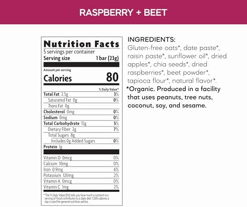 Nature's Path Love Child Organics toddler snack bar displaying the gluten free and USDA organic certifications.