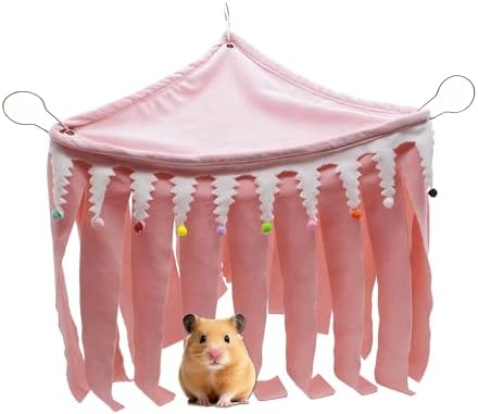 Guinea Pig Hideout,Pets Forest Cage Corner Hideout,Cage Accessories for Guinea Pig, Bunny, Chinchilla, Hamster, Rabbit and Other Small Pets, No Metal Fences (Pink,Medium) - Image 2
