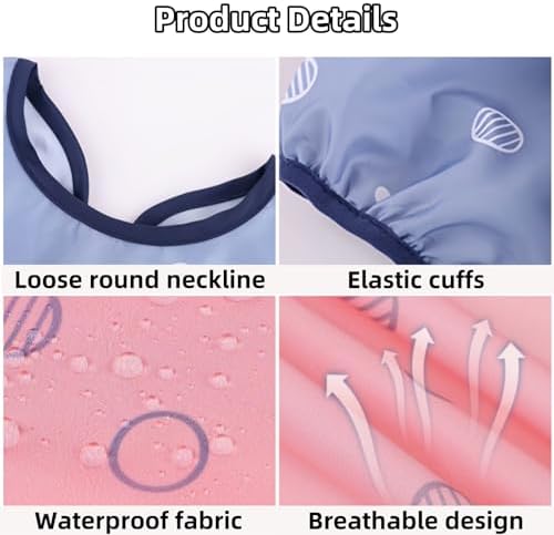 MOTEERLLU green coverall feeding bib packed tightly inside its integrated travel storage pouch for portability