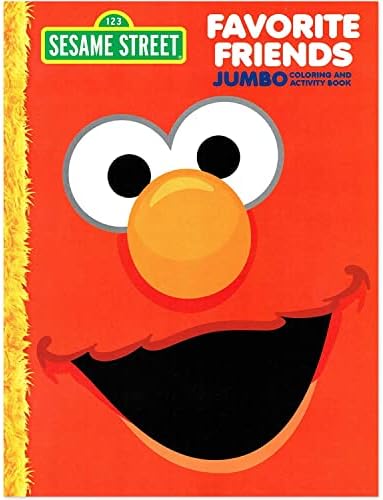 Bendon Sesame Street imported kid workbook held by a child to illustrate actual product dimensions.