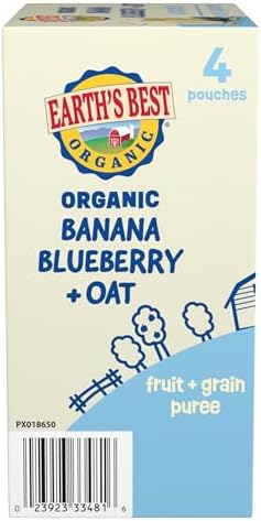 Nutritional label and ingredients of Earth's Best organic baby food