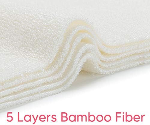 Close up view of soft bamboo diaper insert layers