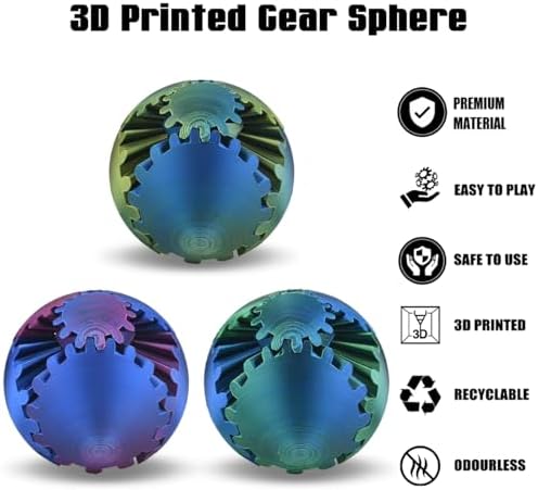 SANSGOUP steampunk whirling wonder fidget gear ball showing folding transformation capability.