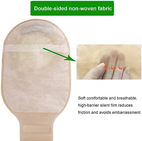 GEYIWSSXY one piece stoma care system presentation emphasizing the discreet skin friendly fabric material