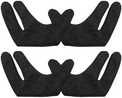 Close up view of the premium non woven cotton material on the thermal hairdressing gloves.