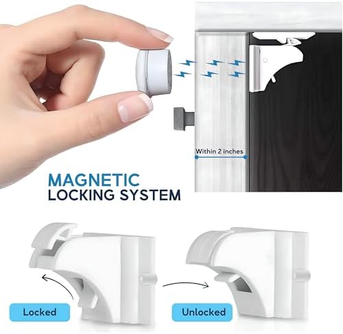 Close up of Baby Proof Me magnetic key and safety lock