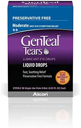 GenTeal preservative free single use vials for sensitive eye lubrication.