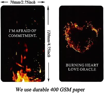 Burning Heart Love Oracle deck box design with heart illustration