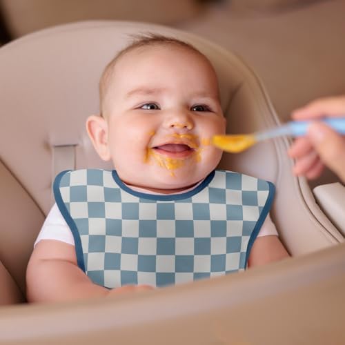 CIVARUA KIDS lightweight baby feeding bibs showing the waterproof and stain resistant polyester material.