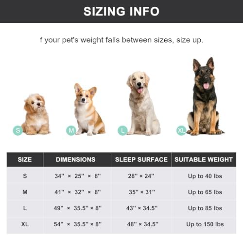 50" Lx32 Wx8 H Cooling Elevated Dog Bed for Large Dogs with Non-Slip Floor Protectors & Breathable Mesh, Raised Indoor & Outdoor Dog Cot Pet Hammock, Grey - Image 7