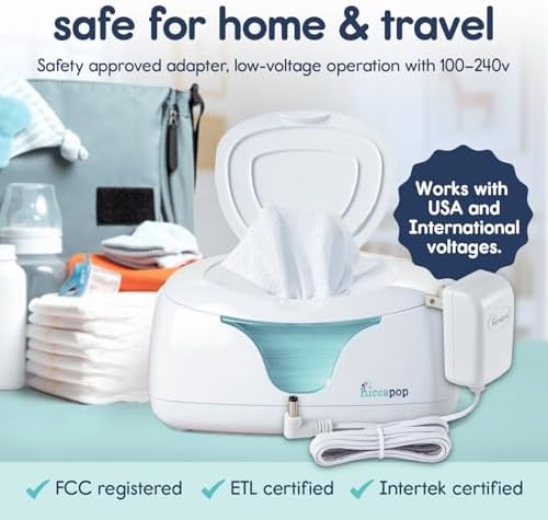 Hiccapop diaper wipe warmer unit in modern nursery setting