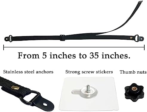 Two pack anti tip furniture anchors attached to the back of a large flat screen television display.