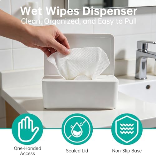 Piszvbej wet wipes container showing moisture sealing lid