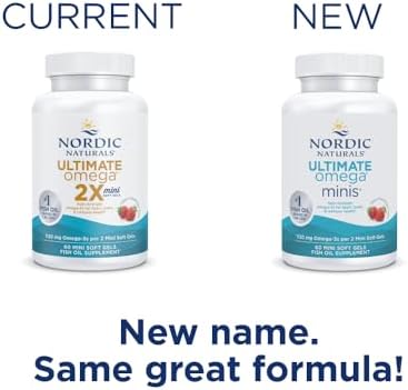 Nordic Naturals premium triglyceride form omega 3 mini softgels daily usage instructions view