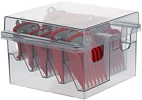 Close up view of the durable partition compartments inside the ERYUE trimmer guard box