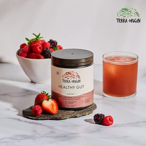 Terra Origin Healthy Gut Powder packaging and branding