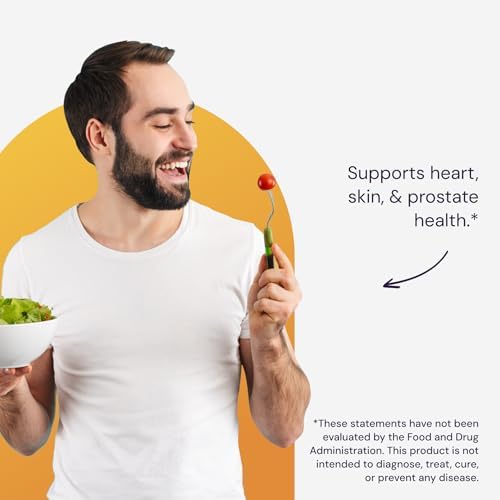 Healthy Origins imported USA lycopene supplement side view showing full carotenoid spectrum.