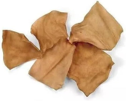 Natural thick cut cattle hide dog chew chips bulk pack close up