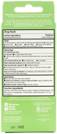 Comparison of After Bite gel formula showing non-greasy texture for skin application