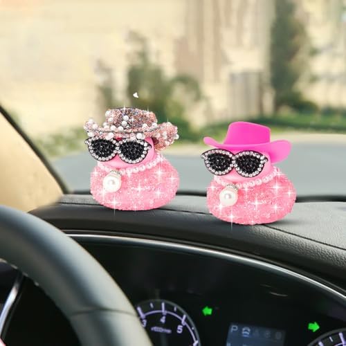Wonuu fancy pink rubber duck dashboard accessory alternative view