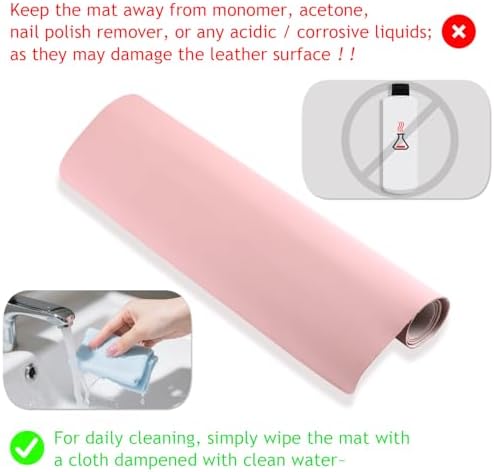 Furtherpretty nail mat folded for travel and storage