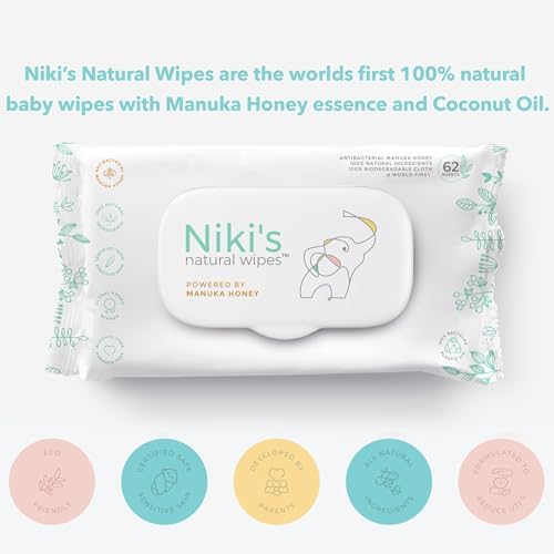 Niki's Natural baby wipes resealable pack opening