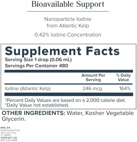 Authentic imported liquid colloidal iodine drops for daily cellular health